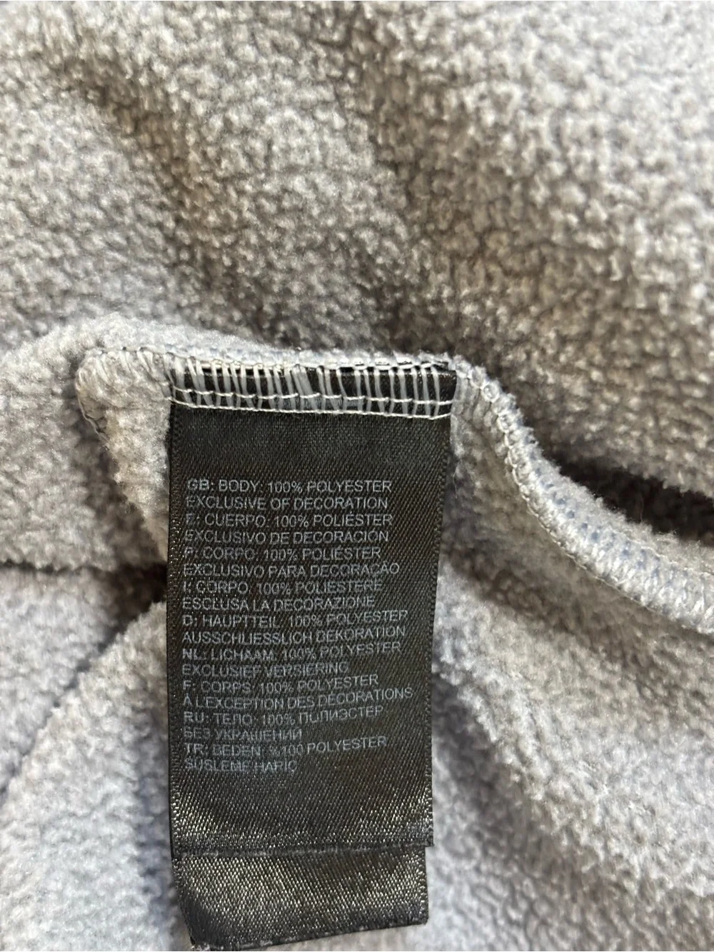 The North Face Textured Cap Rock 1/4 Zip Mid Layer Gray Men’s Large
